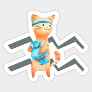 Kitty Horoscope: Aquarius Sticker